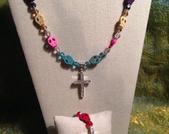 Day of the Dead Necklace - Dia de los muertos