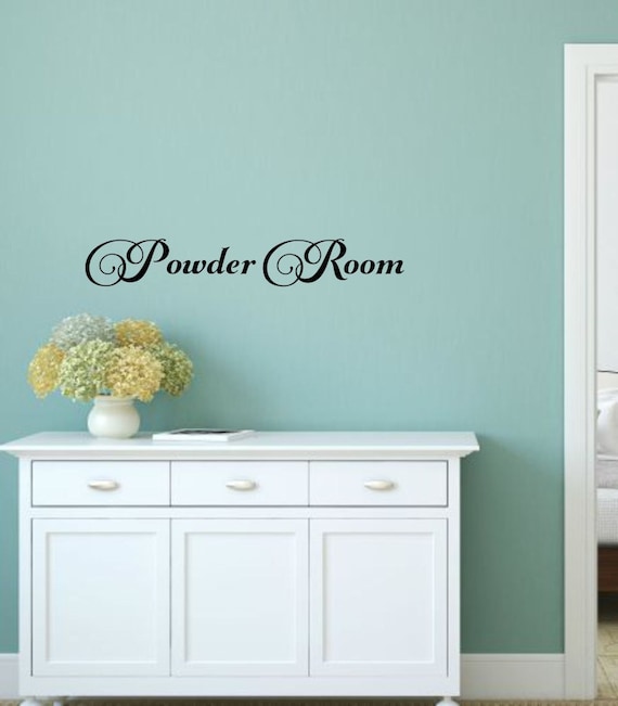 Powder Room Decal Bathroom Wall Decal Powder Room Vinyl