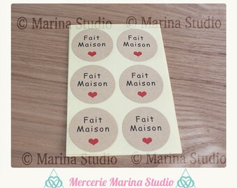 Homemade 12 labels to stick on your packaging