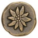 3 Mountain Flower 3/4 inch ( 20 mm ) Dill Metal Buttons Antique Brass Color