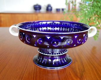 Arabia Finland Valencia Round Footed Fruit Bowl with Handles by Ulla Procope