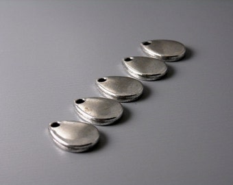 CHARM-SILVER-DROP-11MM - Antique Silver Rain Drop Charm - 10 pcs