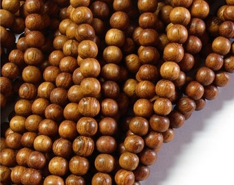 Wood Bead, Round 6mm, Bayong - Ten 16 Inch Strands (WDRD-06BY)