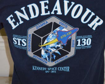 Vintage NASA Endeavor STS-130 Kennedy Space Center Graphic T-Shirt (Size: M)