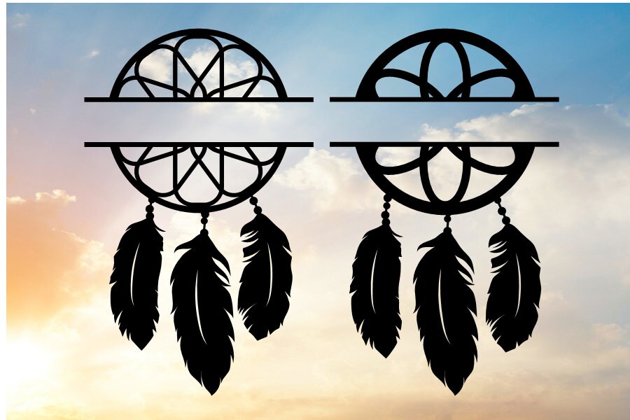 Split Dream Catcher Dream Catcher Svg Mandala Svg Star Svg