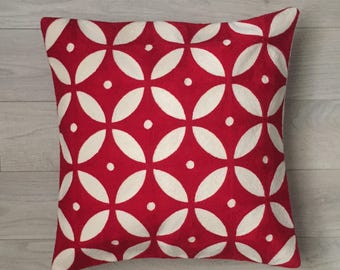 Embroidered cushion