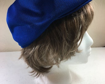 Royal Blue Paperboy Hat 100% Acrylic Ladies Size Small to Medium Previously 20 Dollars ON SALE