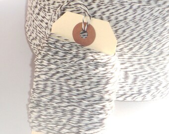 Dark Brown and White Bakers Twine 100 yards
