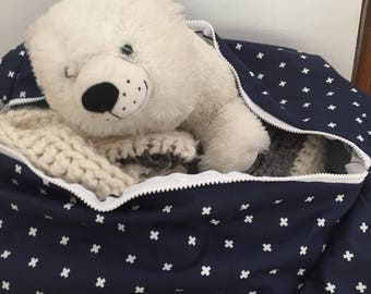 Stuffed Animal Storage Pillow (Patterned)