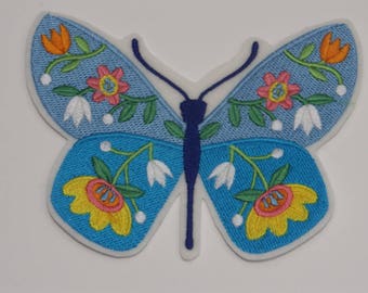 Butterfly Iron-on Patch. Embroidered Patch. Sew-On Patch.