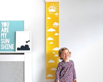 Personalised Dream Big Canvas Height Chart, baby gift, christening gift