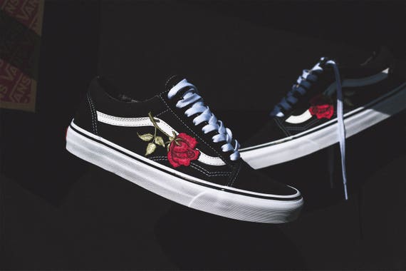 roze vans met rozen roze vans met rozen