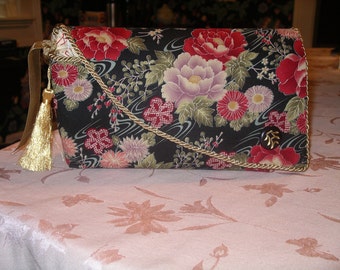 Red Peony Clutch Bag