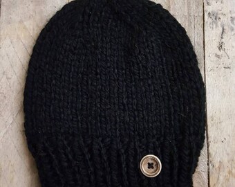 Black Gender Neutral Toque