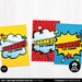 Superhero Favor Tags. Printable Thank You Cards. Favor Bag Tags. Pritnable Baby Shower-Comic Party Favor Tags - Stickers. Treat - Gift Decor