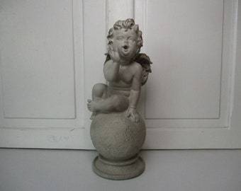 Angel CHERUB Angel putti weathered taupe - unique