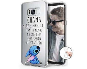 Soft case cover for Samsung Galaxy S8 S8 PLUS Type Lilo & Stitch OHANA