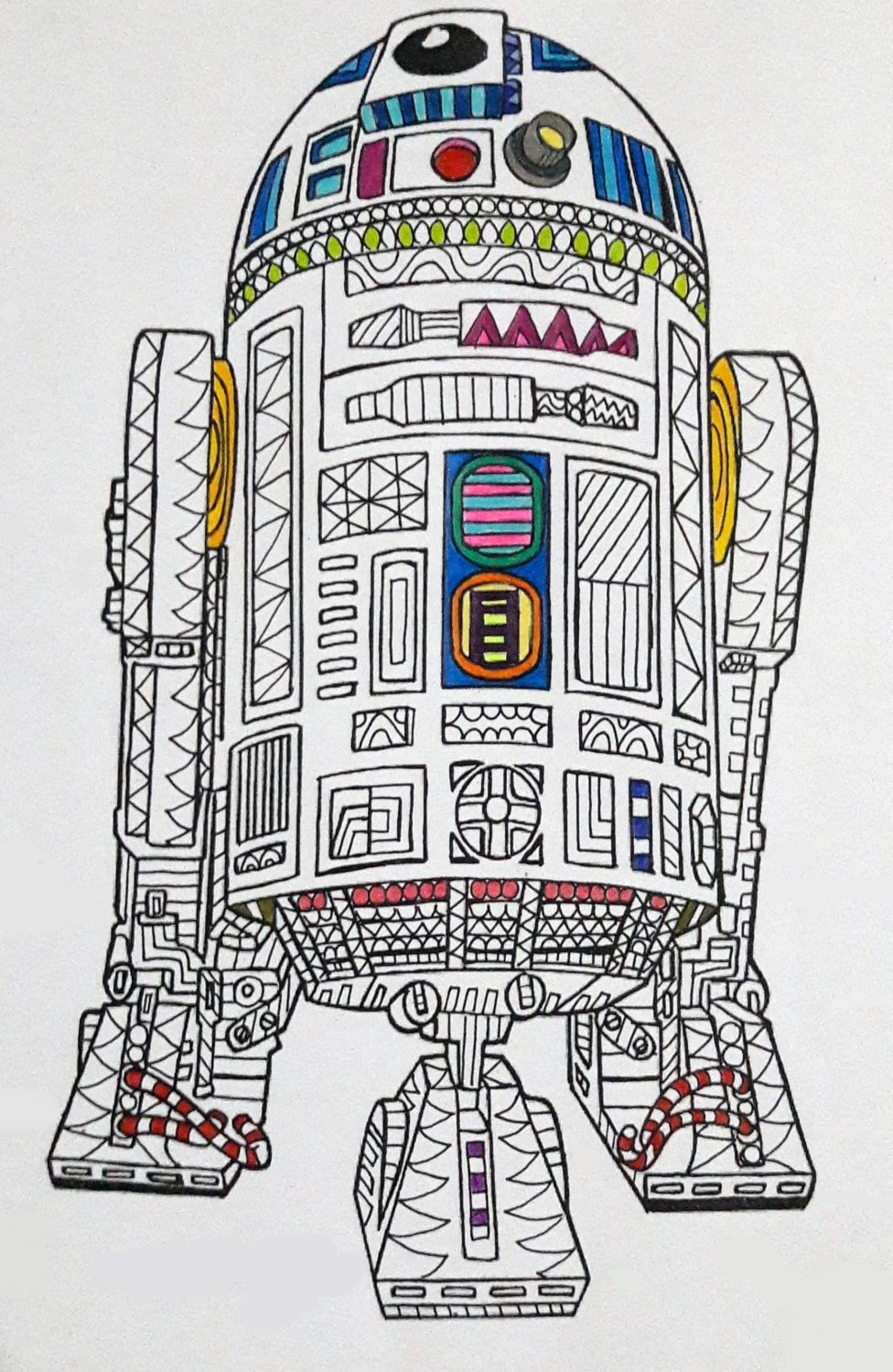 R2-D2 Star Wars Coloring Page Star Wars Coloring page