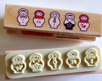 Stamp matryoshka matryoshka Russian doll