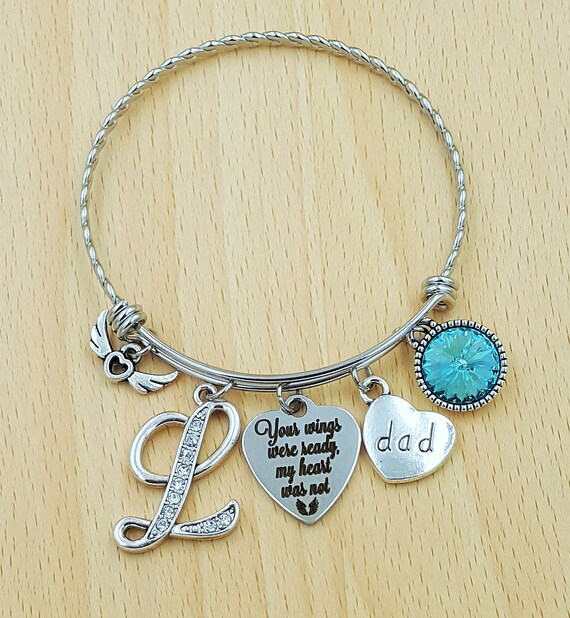 Sympathy Bracelet Sympathy Gift In Memory of Dad Memorial Bracelet Loss of Father Remembrance Bracelet Remembrance Jewelry Your Wings Ready