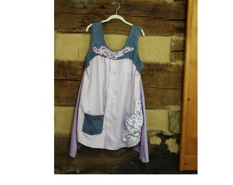 Boho Chic Womens Hippie Patchwork Tunic Dress Long Top Upcycled Clothes Moru Girl Denim Jumper Clothing Plus Size Tattered Style