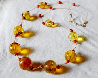 Seeds of the forest - Solecitos honey and amber necklace