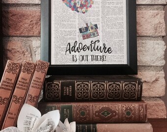 Adventure is Out There! Dictionary Page Print - Carl and Ellie's House - Balloons - Wall Art - Disney Pixar Up