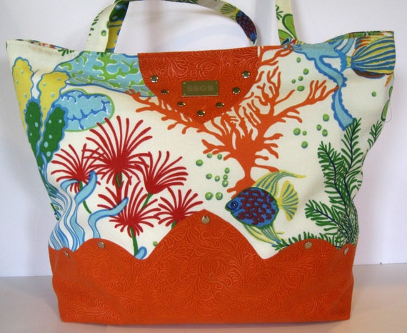 coral orange bag