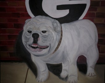 Uga on the sidewalk