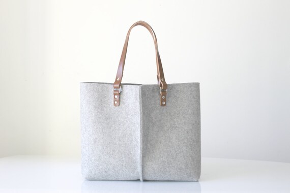 100% Design Wool Felt Bag Elegant and Casual Wool felt tote