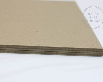 25 Chipboard Sheets, 8.5" x 11", Recycled Chipboard, Lightweight Chipboard, Kraft Paper, Kraft Chipboard, Photo Backing, Rustic Wedding