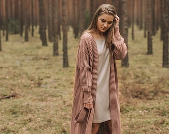Long knit cardigan STYLE Rustic