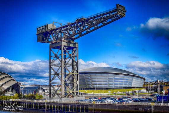 Glasgow, Fine art photography print. Wall art. Wall decor. Contemporary art. Glasgow photography, The Hydro, Finnieston Crane, Stobhill