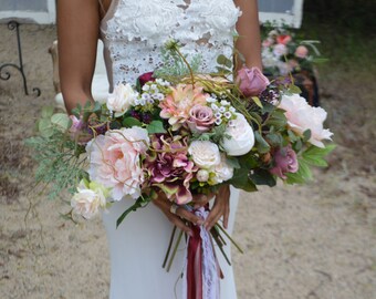 Bohemian Bouquet, Garden Fresh Bouquet,Blush Bouquets, Bridal Bouquet, XL bouquet, XL BOHO bouquet
