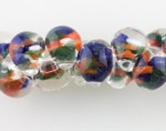 10 Teardrop Handmade Lampwork Beads, Coneflower 11 mm (TD-147)