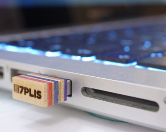 skateboard recycled USB flash drive green red black blue brown turquoise handmade