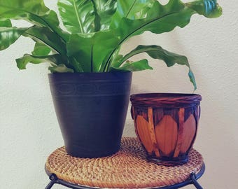 Vintage Brown Woven Small Basket