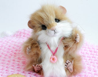 realistic toy Hamster OOAK Pet Portrait hamster Honey