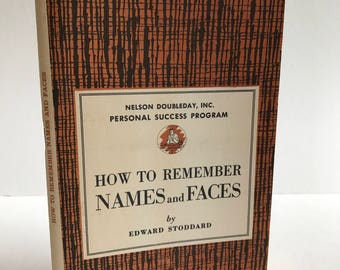 How to Remember Names and Faces // Vintage Book // Vintage Paper