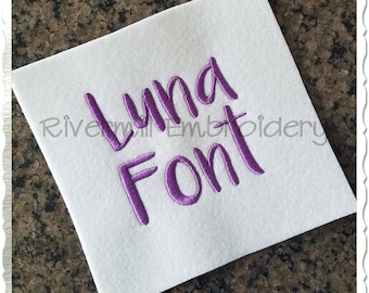 Luna Machine Embroidery Font Monogram Alphabet - 3 Sizes
