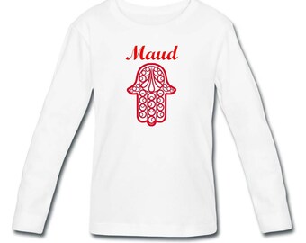 T-shirt sleeves hand of Fatima girl personalized with name