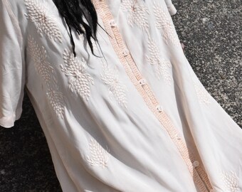 Pale Rose Embossed Market Dress.