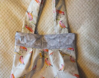 Little Bird Pleated Tote Bag
