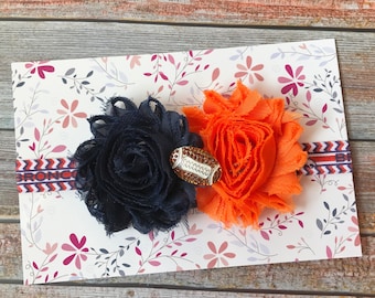 Football Headband, Baby Headband, Baby Girl Headband, Infant Headband, Newborn Headband, Baby Football Headband, Football Hair Bow, Headband