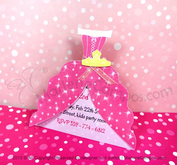 princess dress invitation template 46918 interiordesign princess dress invitation
