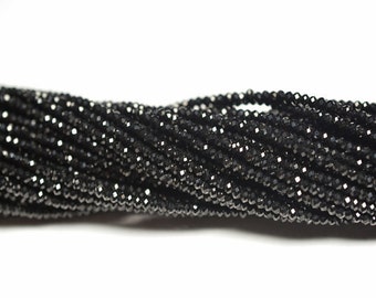 BLACK SPINEL faceted 3mm, Gemstone faceted Beads, Micro faceted