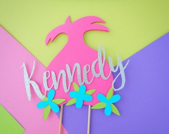 Trolls Cake Topper, Poppy Cake Topper, Cake Topper, Cupcake Topper, First Birthday Trendy birthday, Trolls Party, Custom Topper