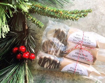Hot Chocolate Spoons - 3 - Cocoa Bar - Winter Wedding Favors - Chocolate Spoons - Stocking Stuffers - Teacher Gifts - Chocolate Lovers