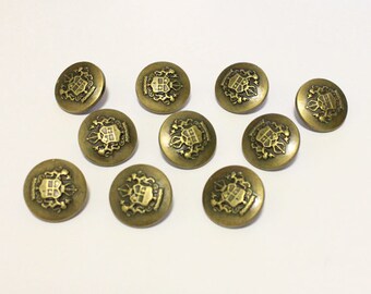 20x Royal Antique Bronze Shank Vintage Hole Buttons 18x18mm