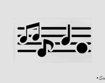 fusible applique sheet music notes flex
